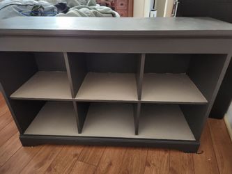 sturdy cubby-style storage shelf