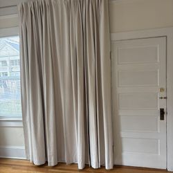 Cream Blackout Curtains 108” Long
