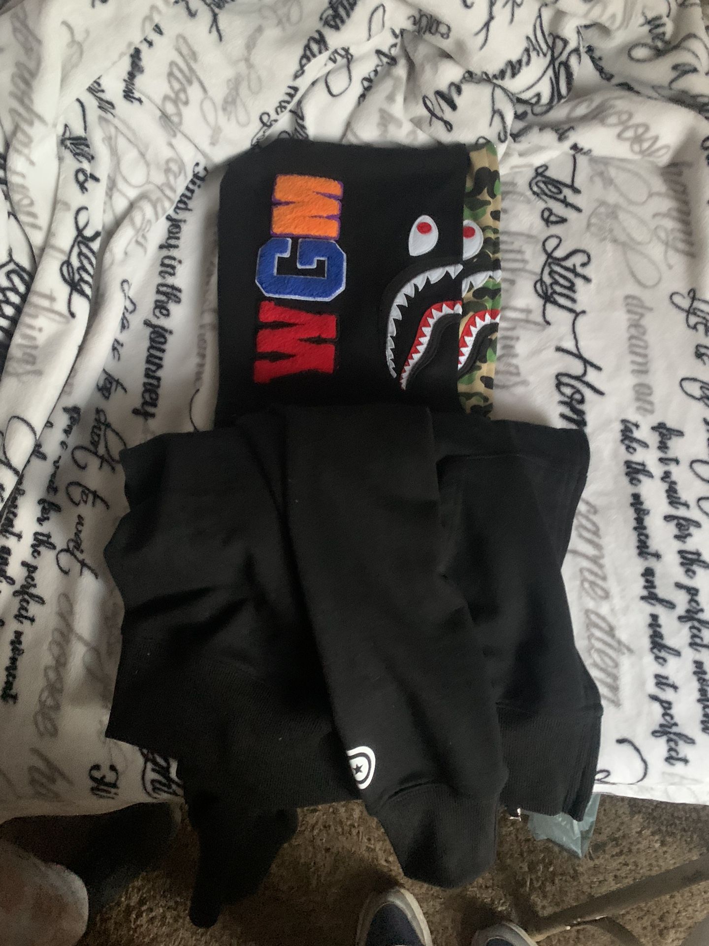 BAPE ABC Camo Shark Wide Fit Full Zip Double Hoodie