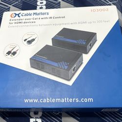 Cable Matters 103002 Wall Mount HDMI Extender Over Cat 6 With IR Control HDMI