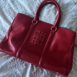 Red Leather Bag CH