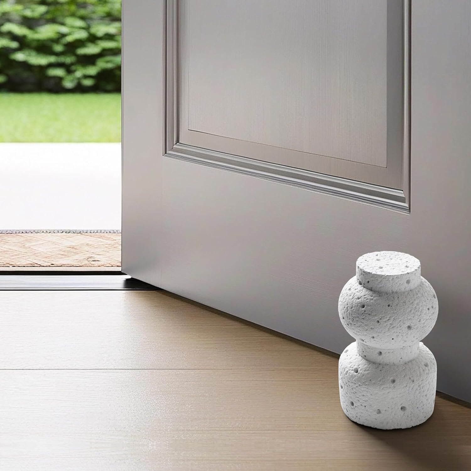 5.5lbs Textured Decorative Door Stopper Mid-Century Modern Rustic