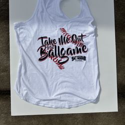 White Baseball Tank Top