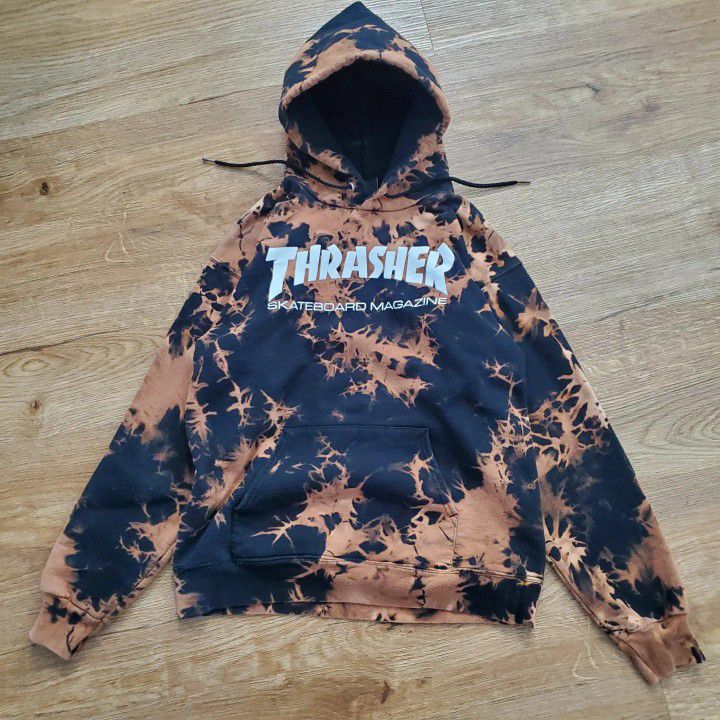 Thrasher Tie Hoodie Small. Restitched