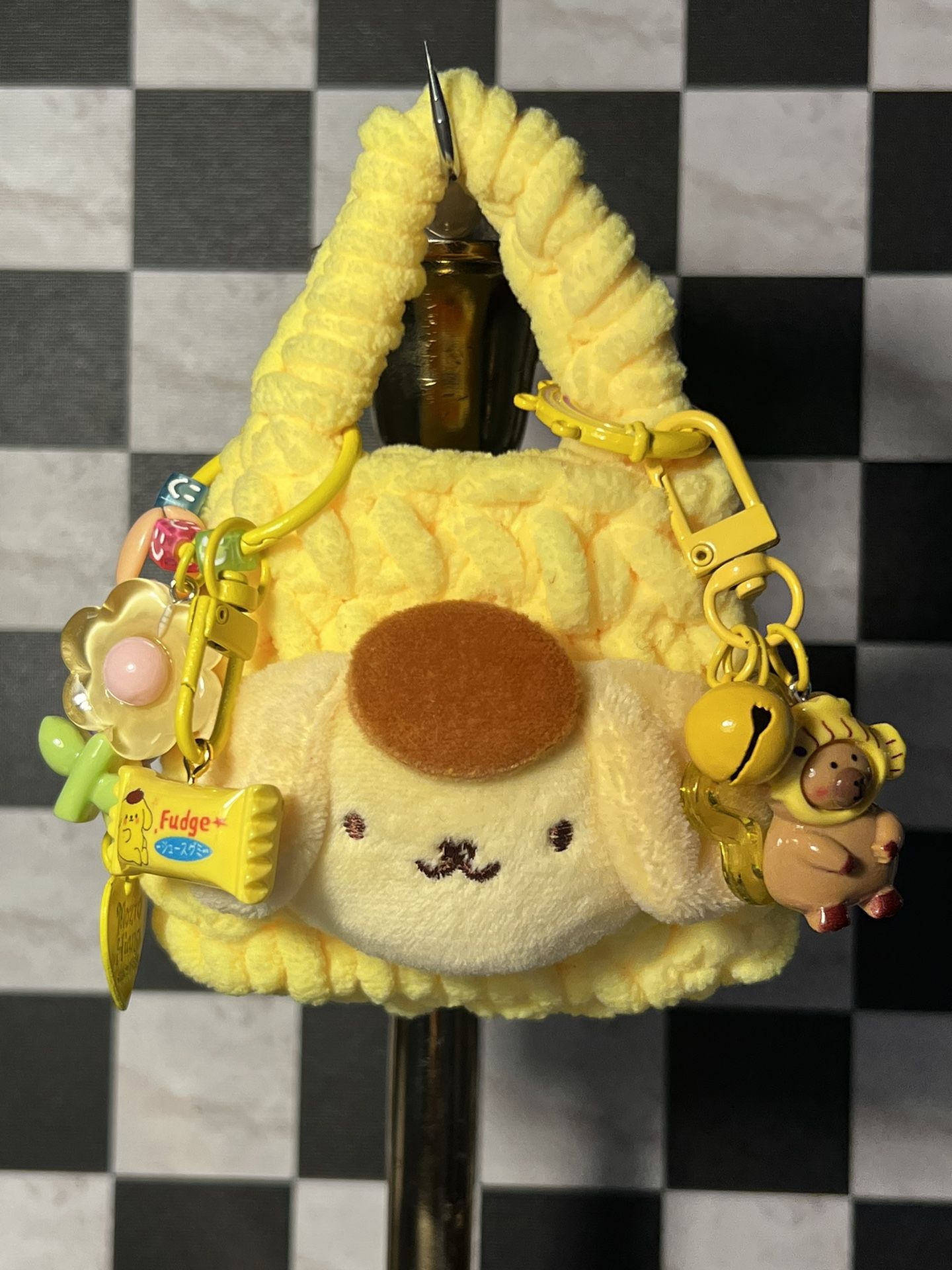 Mini Crotchet Sanrio Bag With Personalized Keychains 