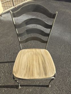 Ethan Allen Wood And Metal Chair