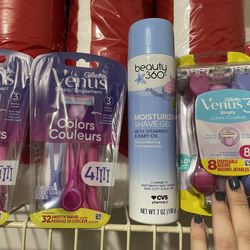 16 Venus Womens Razors & Shave Cream Bundle