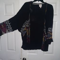 Womens Size Small Black Cardigan