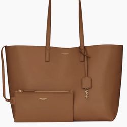 YSL Tote Handbag, Brown