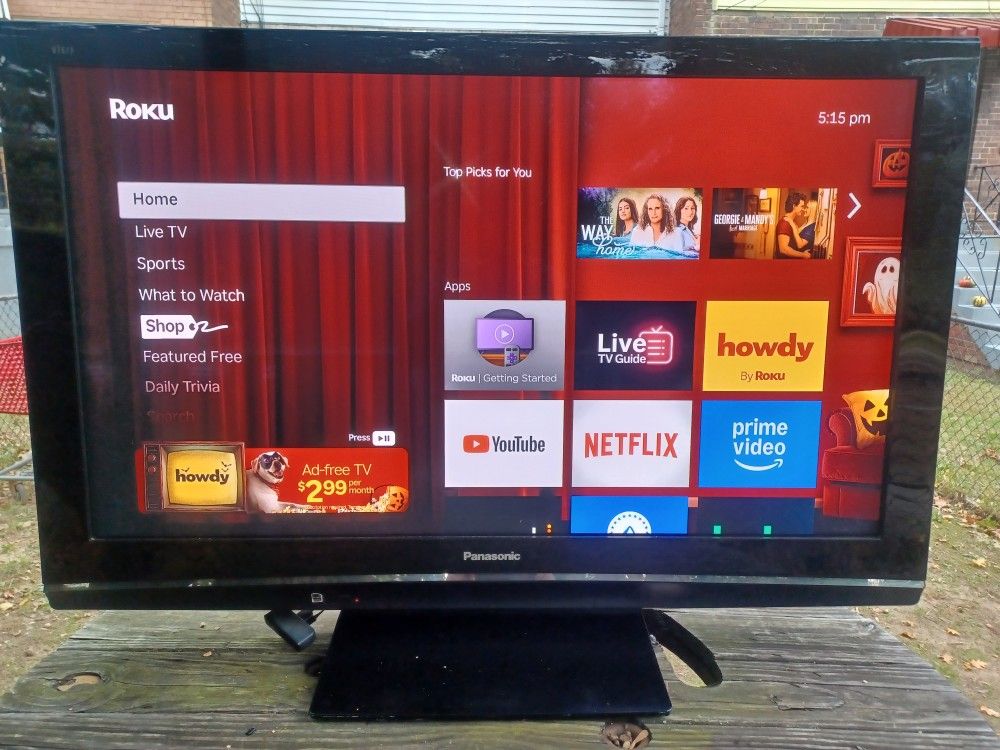 50"PANASONIC 1080P TV WITH ROKU REMOTE $150 FINAL PRICE 