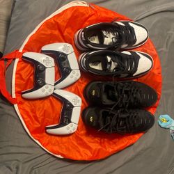 2 Two Pair Pairs Of Shoes Three Ps5 Controller