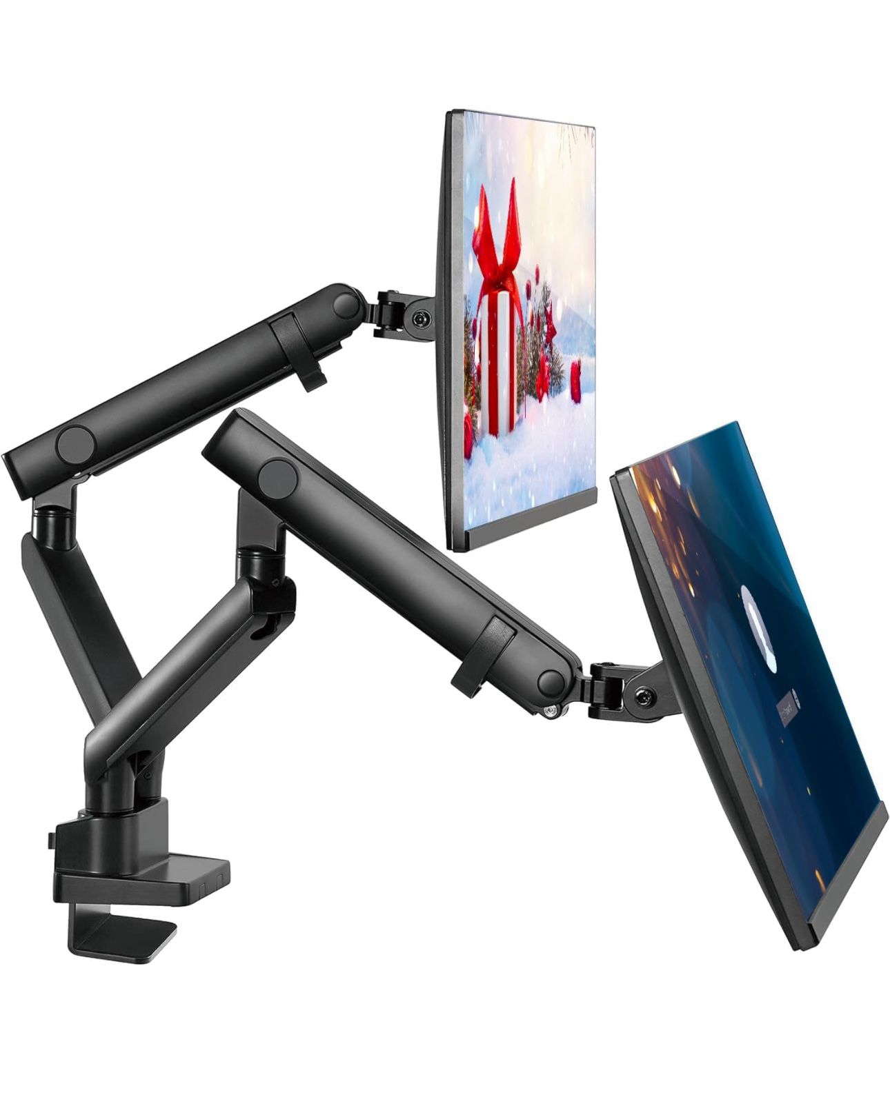 Quarx Dual Monitor Arm, Dual Monitor Mount, Dual Monitor Desk Mount up to 32 Inch Computer Screens, Dual Monitor Stand VESA Mount, Monitor Mount & Mon