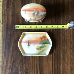 Vintage Hand Painted Nippon  - Sunset on the Water