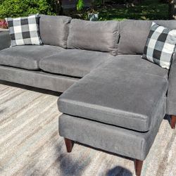 Grey L-Shaped Sectional Couch, DELIVERY AVAILABLE!!