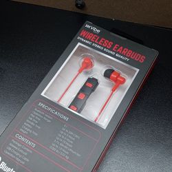 Bluetooth Headphones Earbuds Red