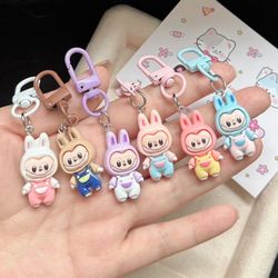  Labubu in Overalls -The Cutest Bag Charm!Dress up your keys, backpack, or life with this adorable