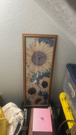 Framed Sunflower Wall Art Print
