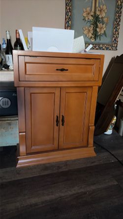 Home Decorators Collection Naples 26 5 in W x 8 in D x 32 8 in H Bathroom Storage Wall Cabinet in Warm