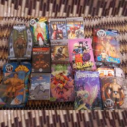 Expensive PS2 & PS3 Games Lot + Wrestling toys lot + Rare comics lot .. All in one purchase. Def Jam Fight For NY PS2. Afrika PS3. Captain America Sup
