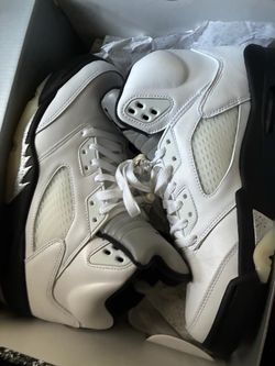 Air Jordan 5 White Black Sneakers