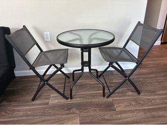 Outdoor Glass Table Set