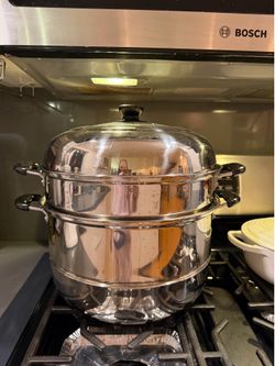 3-Tier Stainless Steel Steamer Pot Set – Great Condition