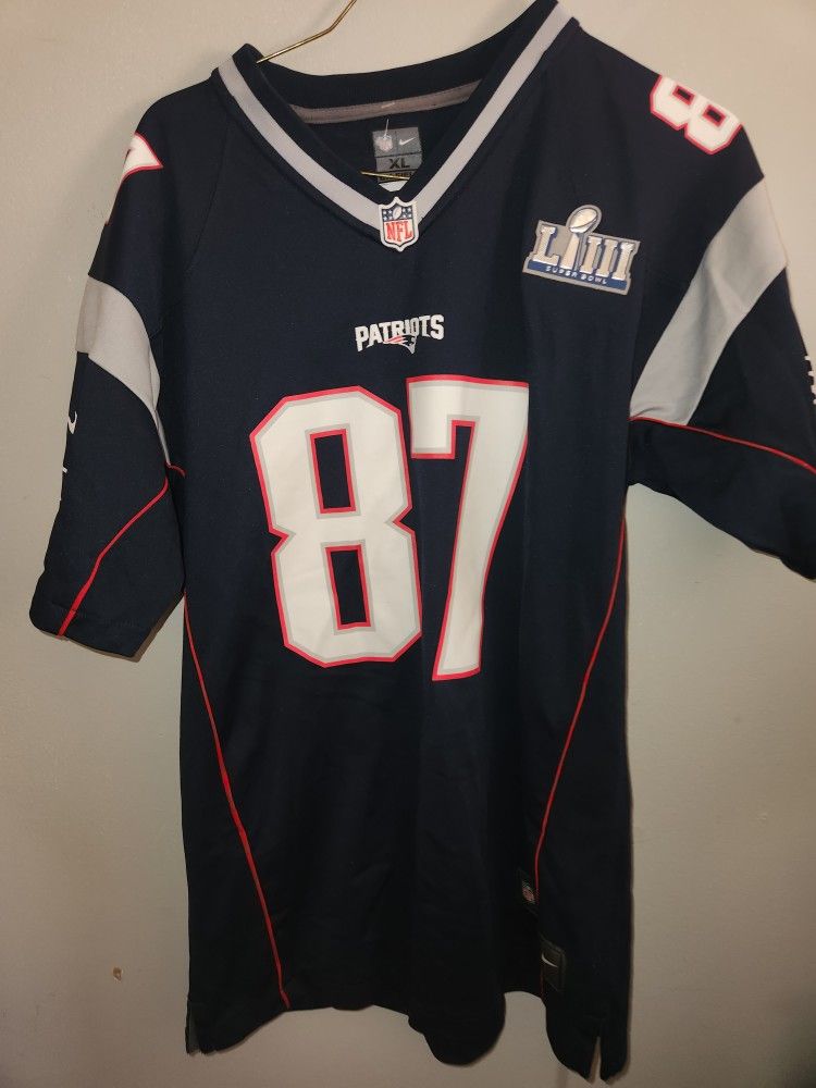 Patriots Gronkowski Superbowl Jersey XL 