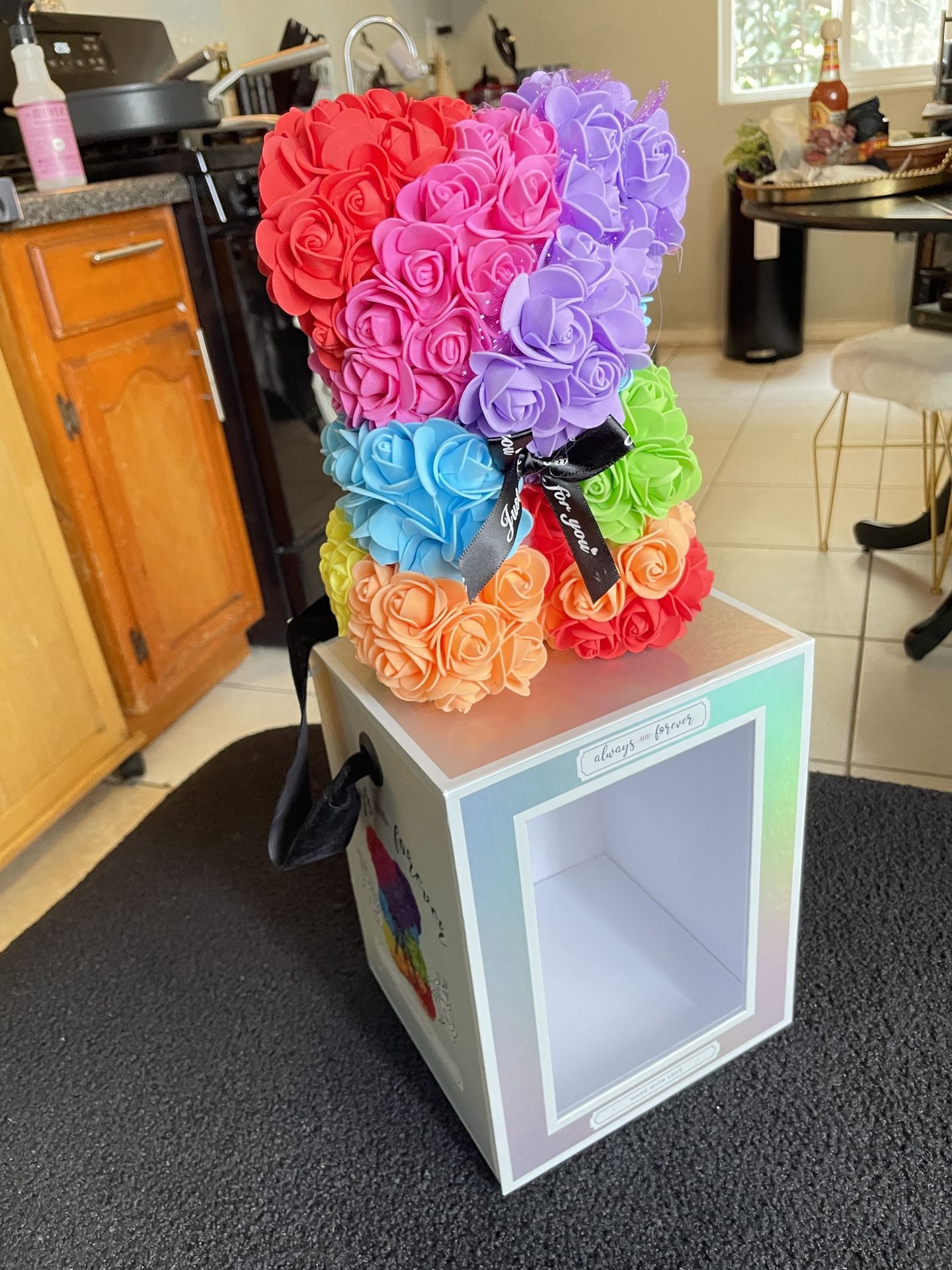 Teddy bear flower gift