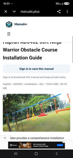 Hapfan 50ft ninja warrior obstacle course
