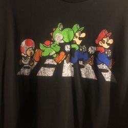 Super Mario Bros Abbey Road Crosswalk Graphic T-Shirt Size 2XL Luigi Toad Yoshi