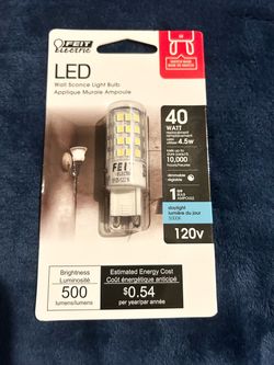 Feit Electric G9 LED Bulb Dimmable 40W Equivalent 500 Lumens Daylight T4 Halogen Replacement for Chandeliers, Vanitiy Lights or Desk Lamps, BPG940/850