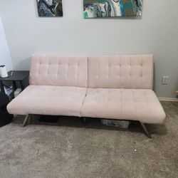 Pink Velvet Futon
