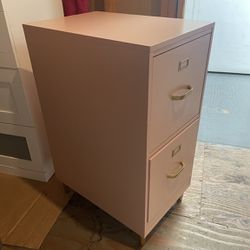 Blush Pink File Cabinet 