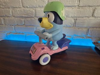 Bluey Figure on Pink Scooter Toy