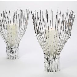Paquet Pillar Candle Holder Silver 