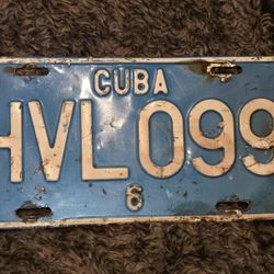Vintage Cuban License Plate – Republic of Cuba Authentic vintage license plate from Cuba,