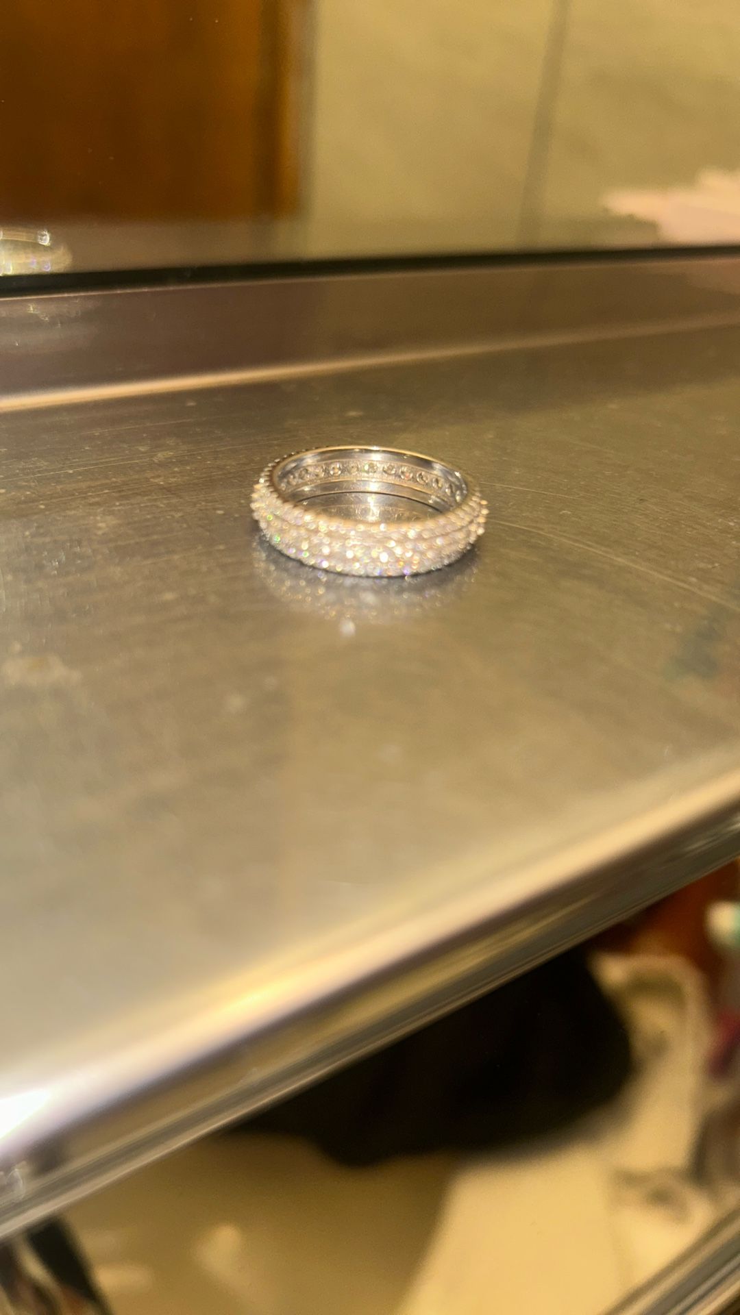 Moissanite Eternity Band Size 9