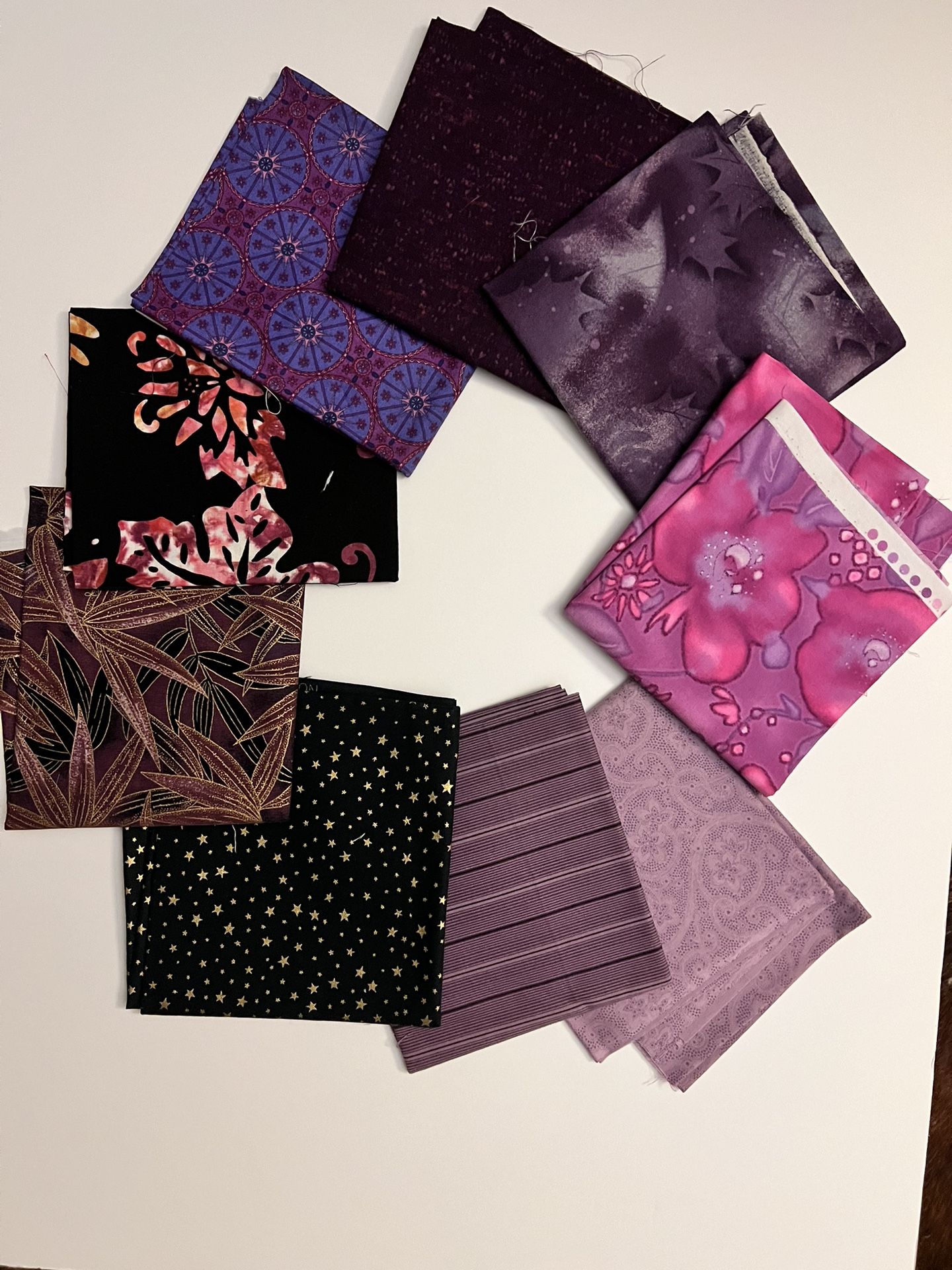 Sewing Fabric 9 Pieces