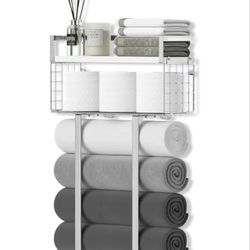 Mountable Towel Rack w/ Shelves