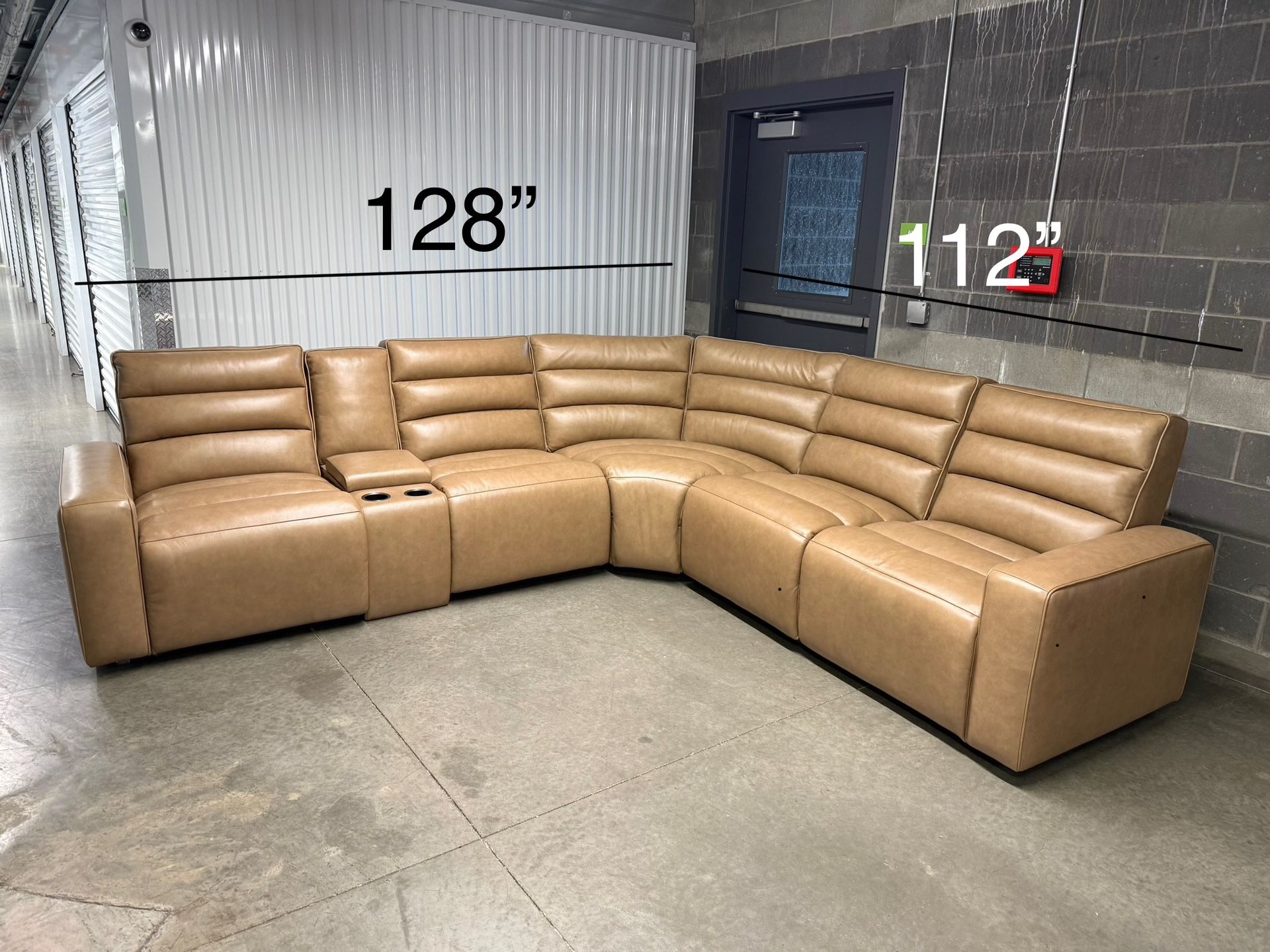 Brand New BarcaLounger Power Leather Corner Sectional Sofa - Delivery Available