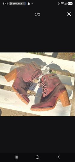 Timberland Ankle Boots Heel Lace Up , Size 7.5, See 2nd Pic