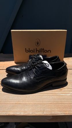 Blai Hilton Men’s Black Leather Dress Shoes Size 43 (US 10) w/ Box
