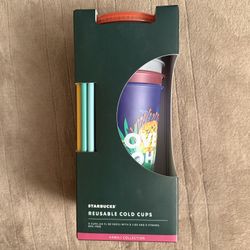 NEW Starbucks Hawaii Reusable Tumbler 24oz Cold Cup 5 Set 1 Box 2020