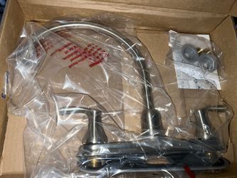 2 Handle High Arc Kitchen Faucet Classic Stainless Cornerstone