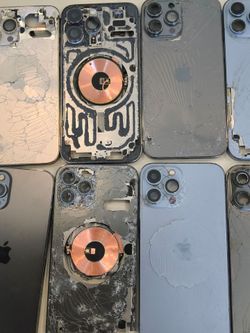Iphone 14 pro max 13 pro max cracked back glass front screen