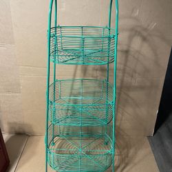 Steel 3 Tier Basket Plant Stand  Kitchen Rack
