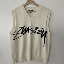 stussy sweater vest