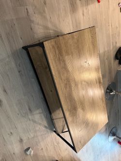 Industrial Wood and Metal Dining Table