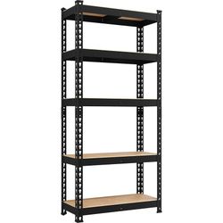 Storage Shelves 5 Tier Garage Shelving Heavy Duty Garage Shelves Adjustable Metal Shelving Unit Utility Rack Industrial Shelving for Warehou