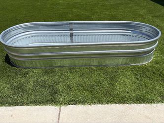 Behlen country galvanized planter for only 120 dollars 6 feet long , 70 gallons